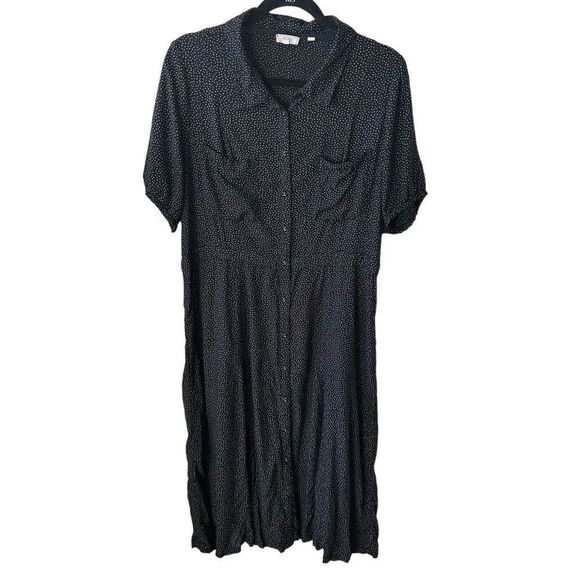 FatFace Riley Shirt Dress black and white Size 14 - Picture 4 of 11